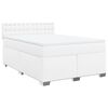 vidaXL Rams&auml;ng med madrass vit 140x200 cm konstl&auml;der