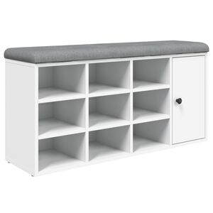 vidaXL Skob&auml;nk vit 102x32x50 cm konstruerat tr&auml;