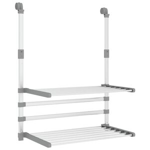 vidaXL Torkst&auml;ll f&ouml;r balkong 54x25x42 cm aluminium