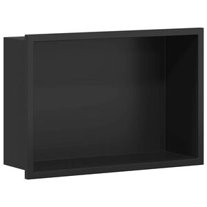 vidaXL Dusch Nisch Svart 30 x 20 x 9,5 cm Rostfritt st&aring;l