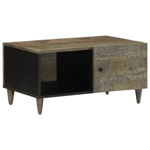 vidaXL Soffbord ljusgr&aring;tt 80x50x40 cm massivt tr&auml; mango
