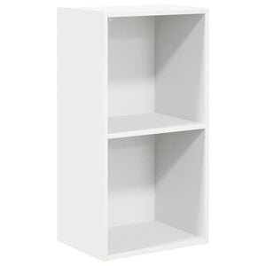 vidaXL Bokhylla med 2 hyllor vit 40x30x76,5 cm konstruerat tr&auml;