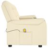 vidaXL Massagefåtölj med kopphållare 4-sits gräddvit