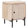 vidaXL Handgjord S&auml;ngbord Vit 40 x 30 x 45 cm Massivt mangotr&auml;