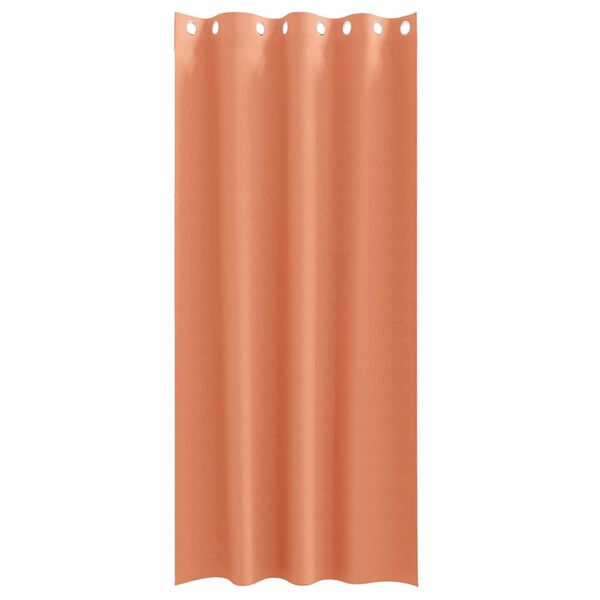vidaXL M&ouml;rkl&auml;ggningsgardiner med Ringar 2 pcs Terracotta 260 x 140 cm