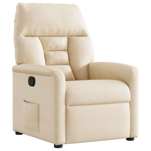 vidaXL Reclinerf&aring;t&ouml;lj beige mikrofibertyg