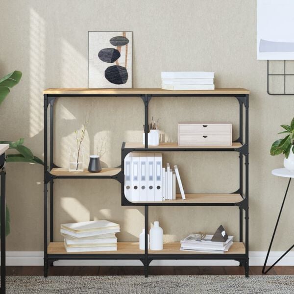 vidaXL Avlastningsbord sonoma-ek 103x32x95 cm konstruerat tr&auml;