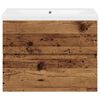 vidaXL Tvättställ med underskåp åldrat trä