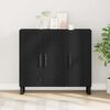 vidaXL Sideboard Svart Ek 90 x 34 x 80 cm Konstruerat tr&auml;