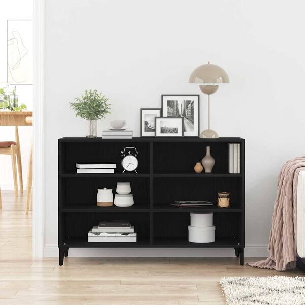 vidaXL Sideboard Svart Ek 103,5 x 35 x 70 cm Konstruerat tr&auml;