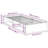 vidaXL Dagbädd utan madrass vit 80x200 cm massiv furu