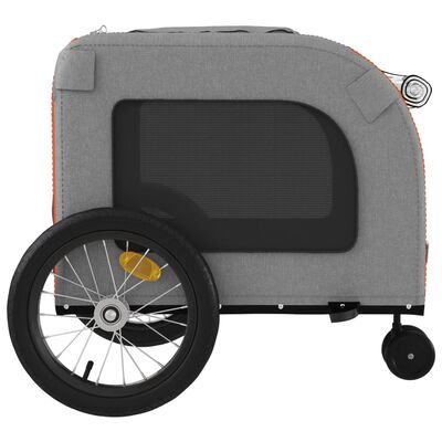 vidaXL Cykelvagn för djur röd och grå oxfordtyg och järn