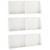 vidaXL St&ouml;dv&auml;gg 6 st 60 x 12 x 50 cm St&aring;l Vit