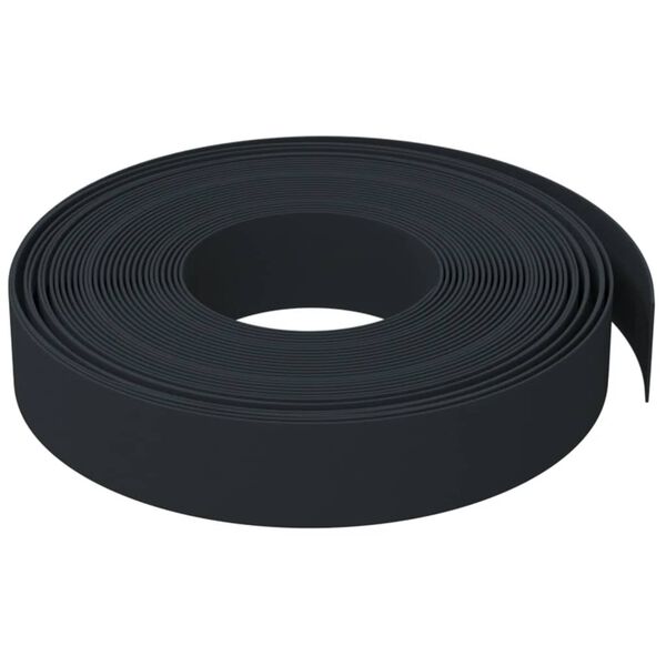 vidaXL Rabattkant svart 3 st 10 m 10 cm polyeten