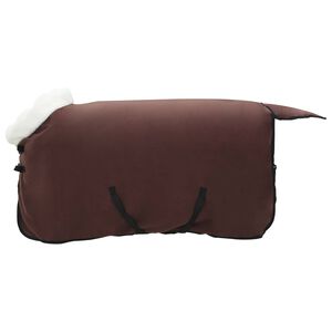vidaXL H&auml;stdyna Full M&ouml;rk Brun 75 cm Polar fleece