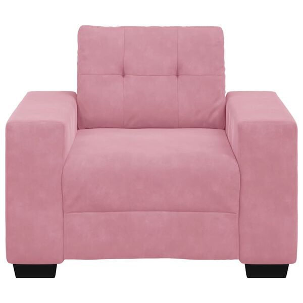 vidaXL Soffstol rosa 100x78x80 cm sammet
