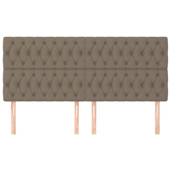 vidaXL S&auml;nggavel taupe 180x7x118/128 cm tyg