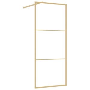 vidaXL Duschv&auml;gg med klart ESG-glas guld 80x195 cm