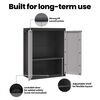vidaXL Förvaringsskåp för trädgården grå och svart 65x37x85 cm PP