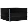 vidaXL Pallkragar 3 st svart 100x100 cm massivt furu