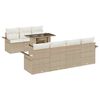 vidaXL Tr&auml;dg&aring;rdsoffset 8 st Beige konstrotting