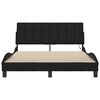 vidaXL Bed Frame without Mattress "Hanko" Black 120x200cm Fabric