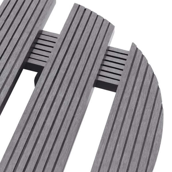 vidaXL Blomvagnar 2 st gr&aring; &Oslash;30x7,5 cm WPC