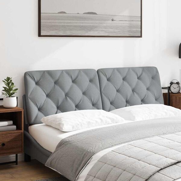 vidaXL Headboard Cushion Light Grey 160 cm Fabric