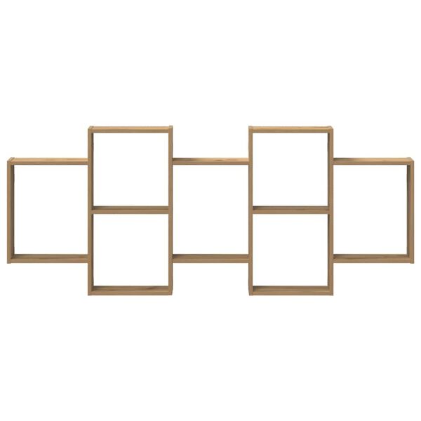 vidaXL Vägghylla ek 159x18x65 cm konstruerat trä