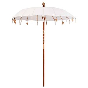 vidaXL Balinesisk Parasol Kräm (180-190) x 260 cm