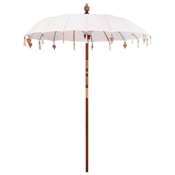 vidaXL Balinesisk Parasol Kräm 185 x 185 x 260 cm Bomull