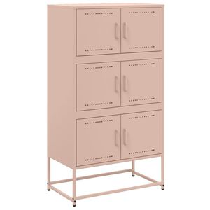 vidaXL Sk&auml;nk rosa 68,5x38,5x123,5 cm st&aring;l
