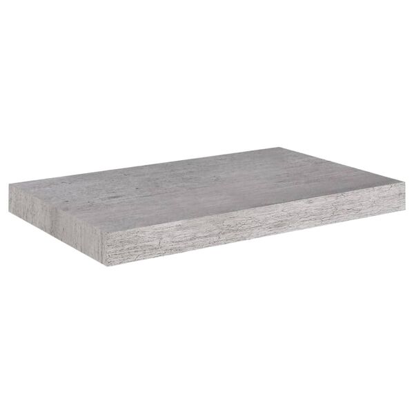 vidaXL Svävande vägghyllor 2 st betonggrå 50x23x3,8 cm MDF