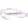 vidaXL Utdragbar Dagbädd Vaxbrun 203.5 x 164 x 66 cm Massiv furu