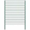 vidaXL Staketpanel med stolpar j&auml;rn 176,5x200 cm gr&ouml;n