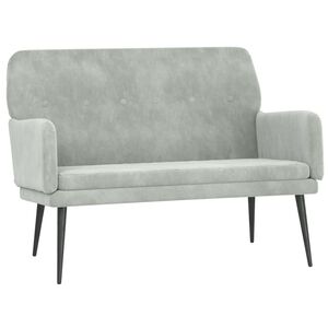 vidaXL B&auml;nk ljusgr&aring; 108x79x79 cm sammet