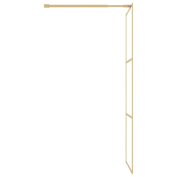 vidaXL Duschv&auml;gg med klart ESG-glas guld 80x195 cm