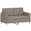 vidaXL 2-sits soffa med prydnadskuddar taupe 120 cm tyg