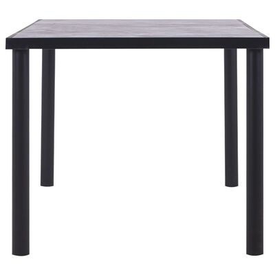 vidaXL Matbord svart och betonggrå 180x90x75 cm MDF