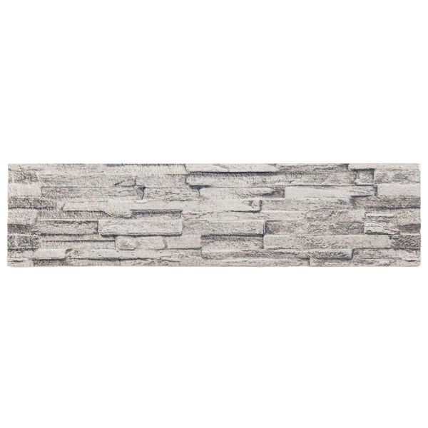 vidaXL V&auml;ggpaneler 10 pcs Ljusgr&aring; 100 x 25 cm EPS Skum