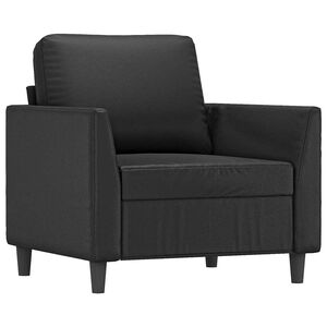 vidaXL F&aring;t&ouml;lj svart 60 cm konstl&auml;der