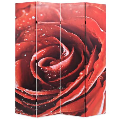 vidaXL Vikbar rumsavdelare ros 160x170 cm röd