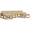 vidaXL Utomhussoffset 6 st Naturlig och Beige