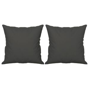 vidaXL Prydnadskuddar 2 st m&ouml;rkgr&aring; 40x40 cm mikrofibertyg