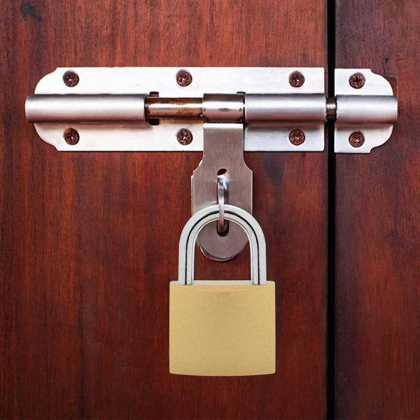 vidaXL U-l&aring;s med nycklar 6 pcs M&auml;ssing J&auml;rn