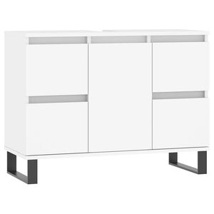 vidaXL Badrumssk&aring;p vit 80x33x60 cm konstruerat tr&auml;