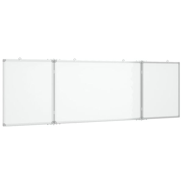 vidaXL Magnetisk whiteboard hopf&auml;llbar 160x50x1,7 cm aluminium