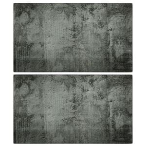 vidaXL Sk&auml;rbr&auml;da 2 st med betongm&ouml;nster h&auml;rdat glas