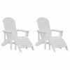 vidaXL Tr&auml;dg&aring;rd Stol 2 pcs Vit 83 x 74 x 92 cm polyeten
