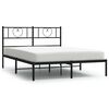 vidaXL S&auml;ngram med huvudgavel metall svart 135x190 cm